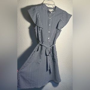 Stripped Navy Blue Dress